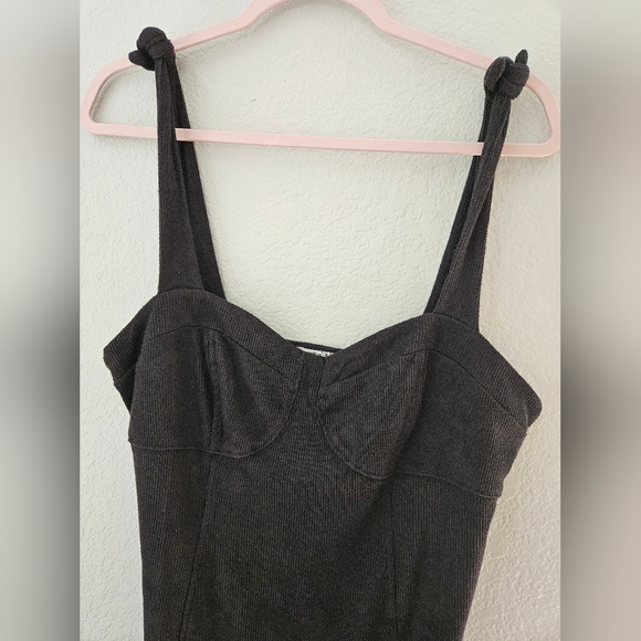 NWOT Free People Black Corset Stretch Slip Dress - Size M - Picture 3 of 6